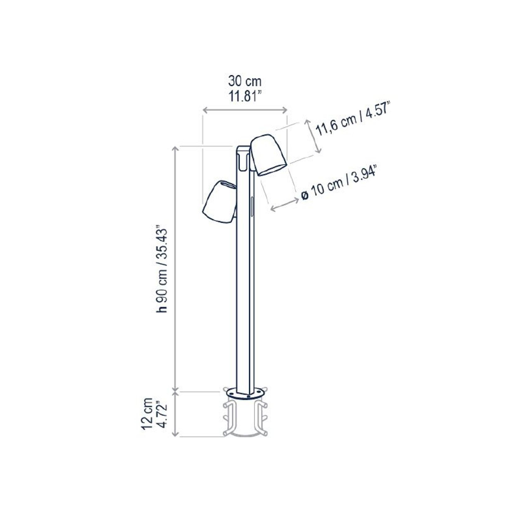 Nut B/90/2L Outdoor Bollard gallery detail image