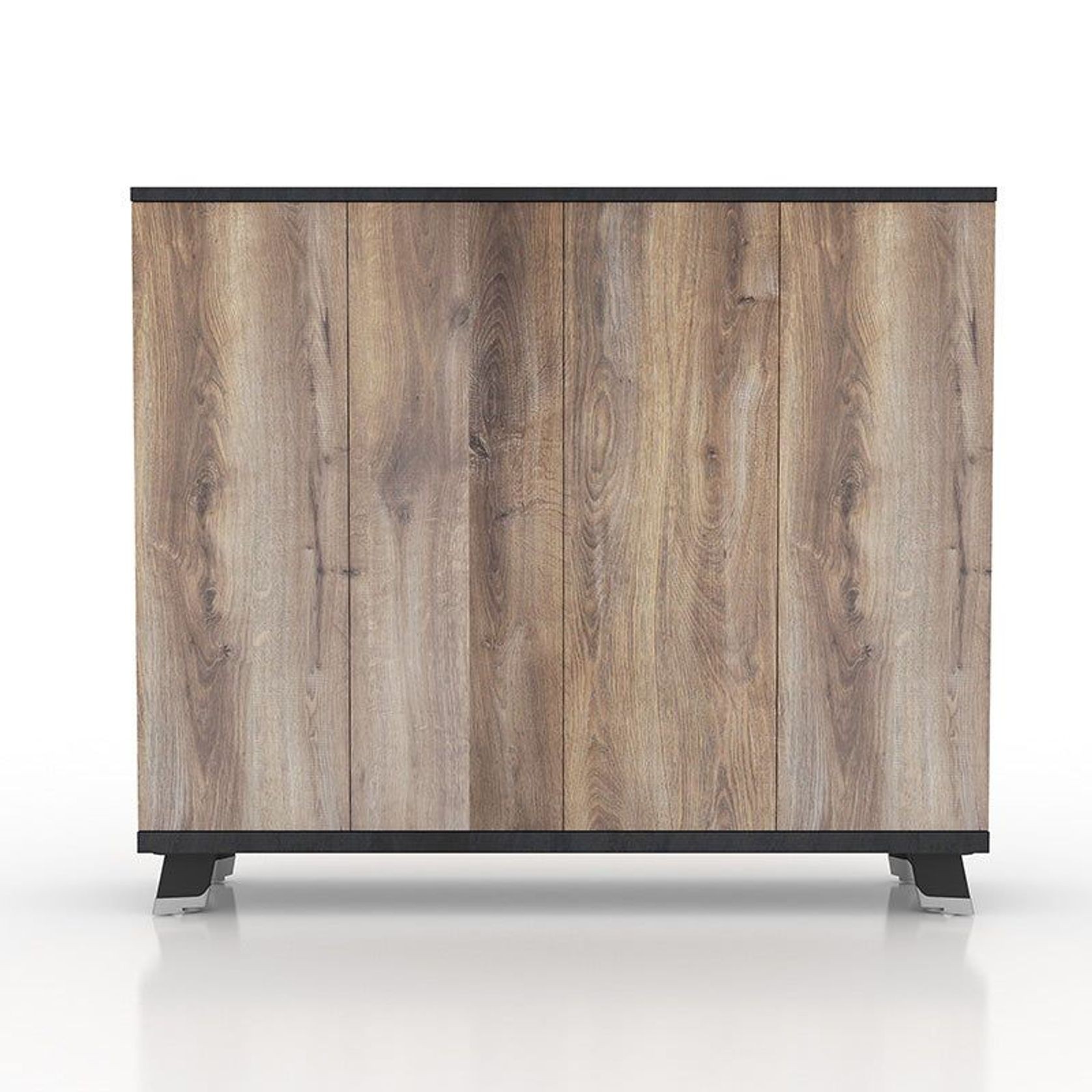 HALDIS Credenza 160cm - Warm Oak & Black gallery detail image
