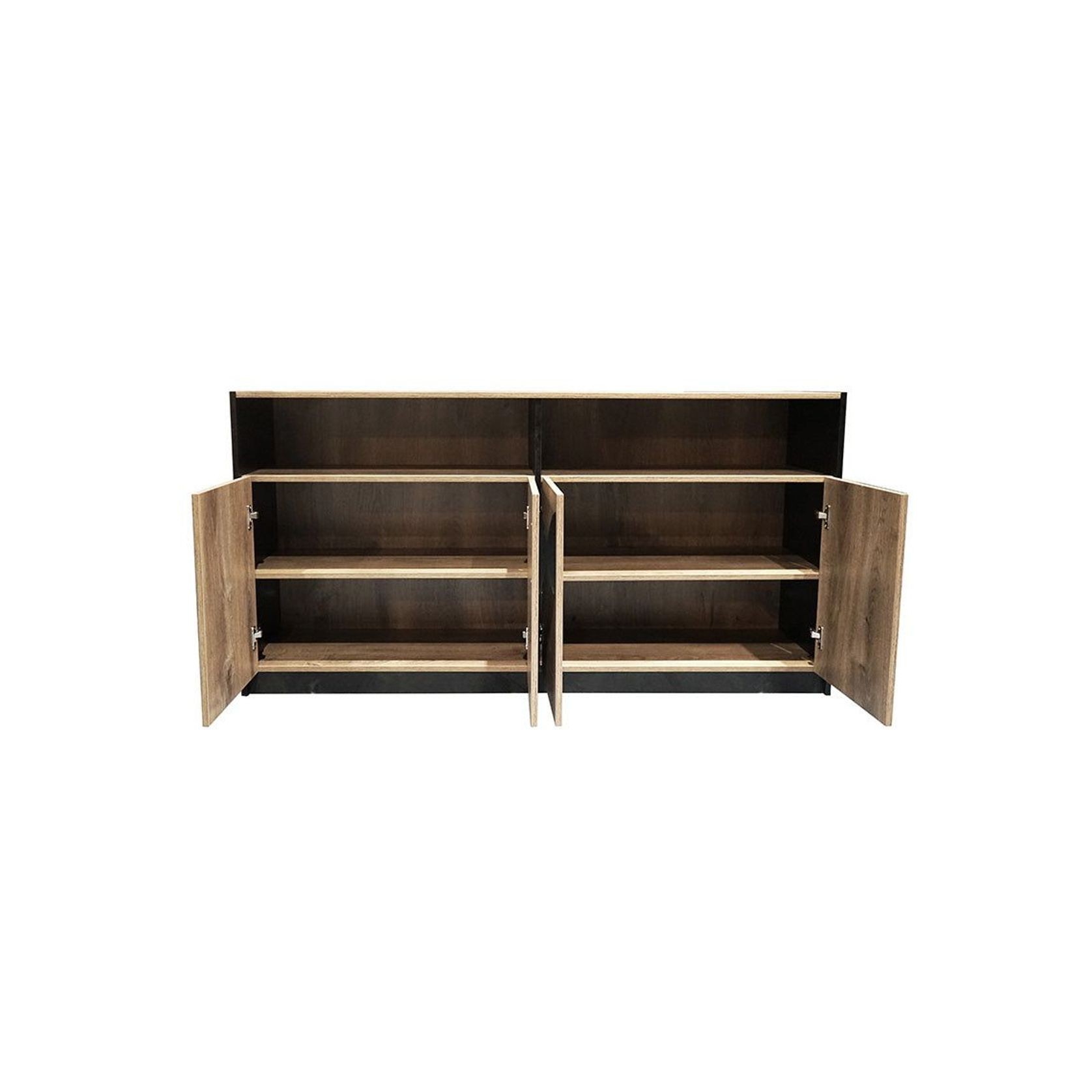 ARTO Credenza Cabinet 157cm - Warm Oak & Black gallery detail image