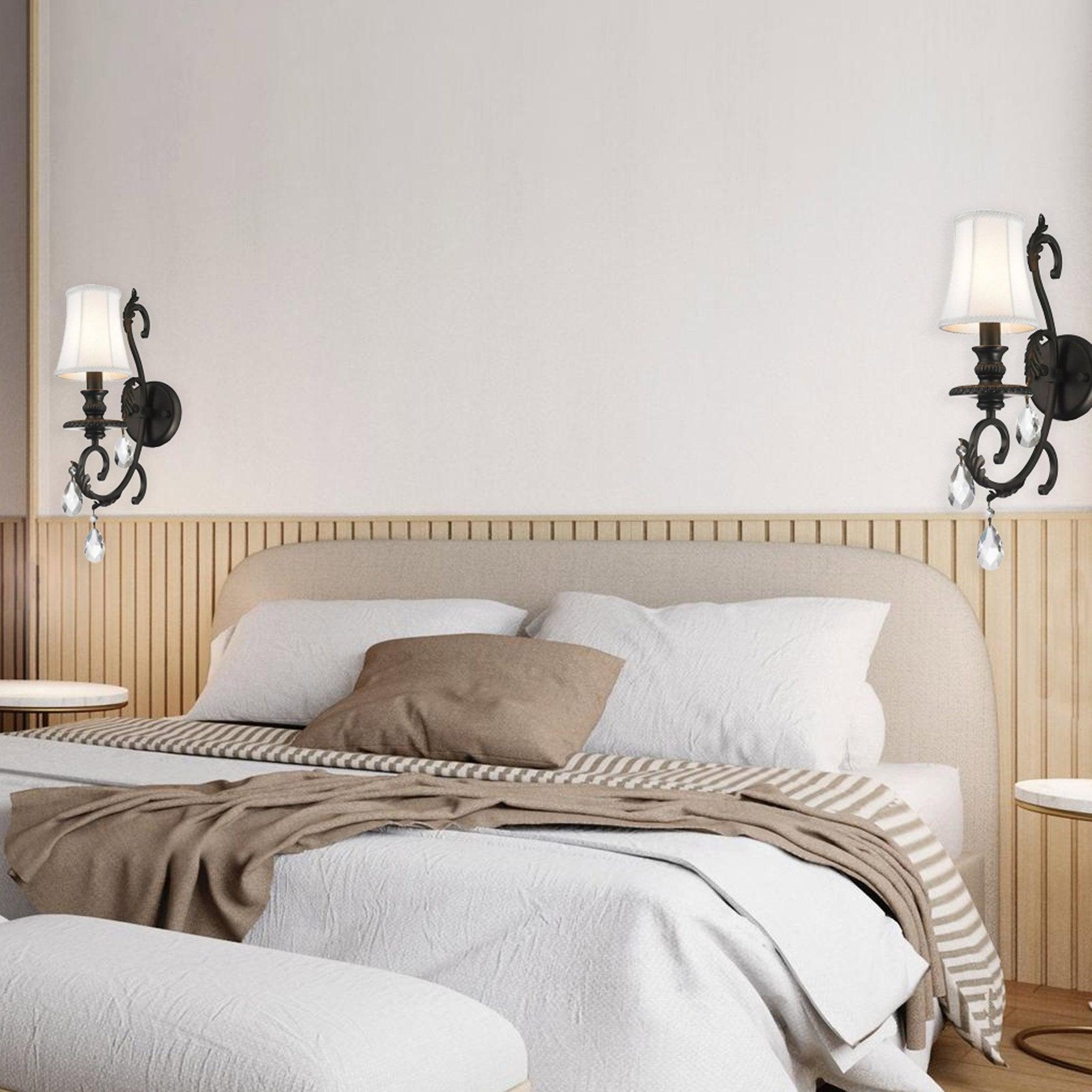 ARIA - Hampton Single Arm Wall Sconce - Dark Bronze gallery detail image