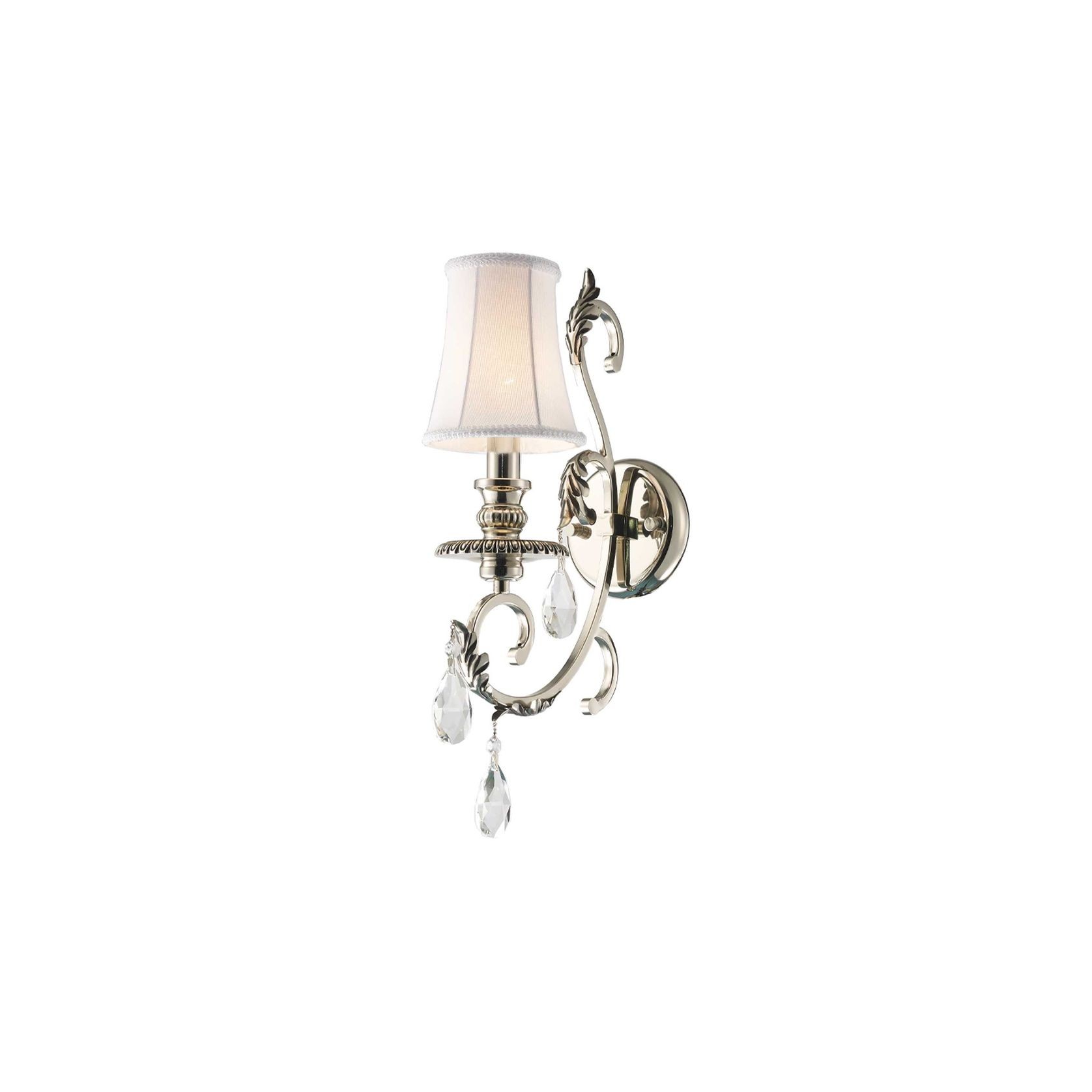 ARIA - Hampton Single Arm Wall Sconce - Nickel Plated gallery detail image