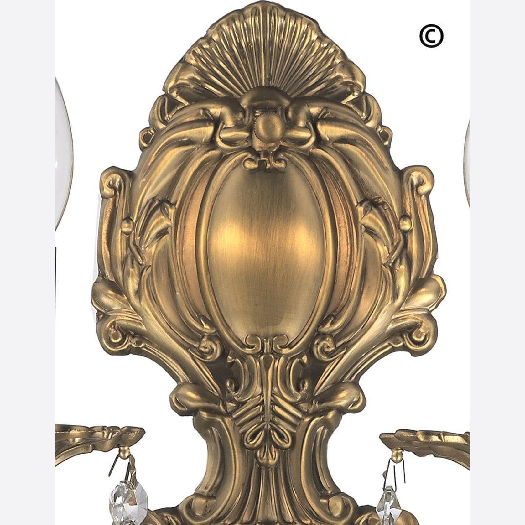 Americana 2 Light Wall Sconce - Victorian - Brass Finish gallery detail image