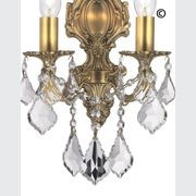 Americana 2 Light Wall Sconce - Victorian - Brass Finish gallery detail image