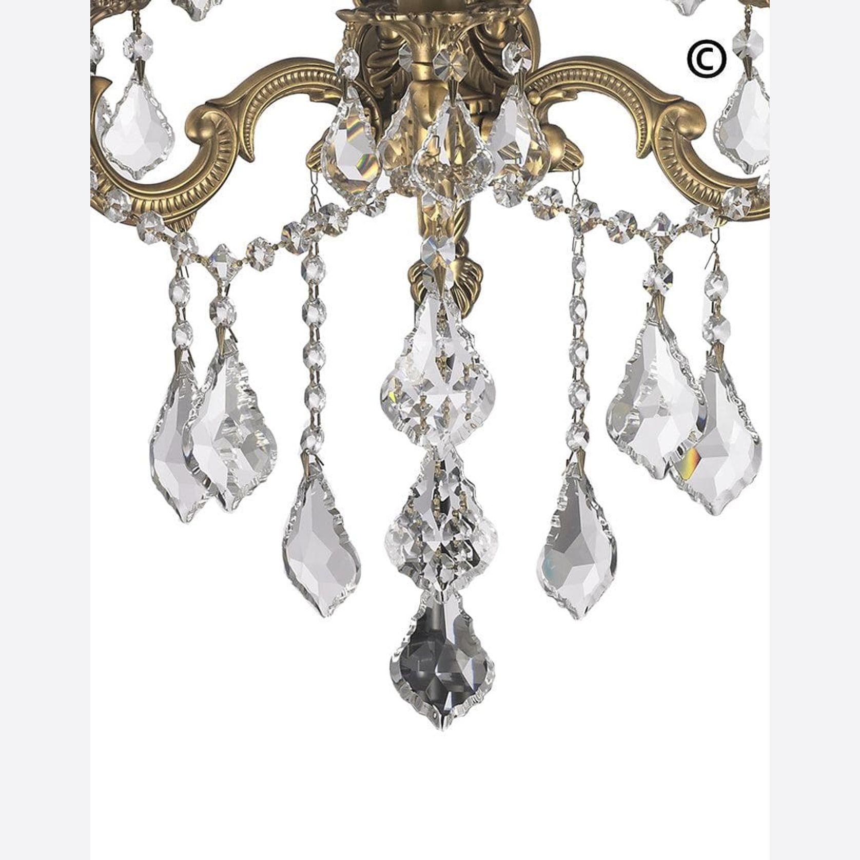 Americana 3 Light Wall Sconce - Brass Finish gallery detail image