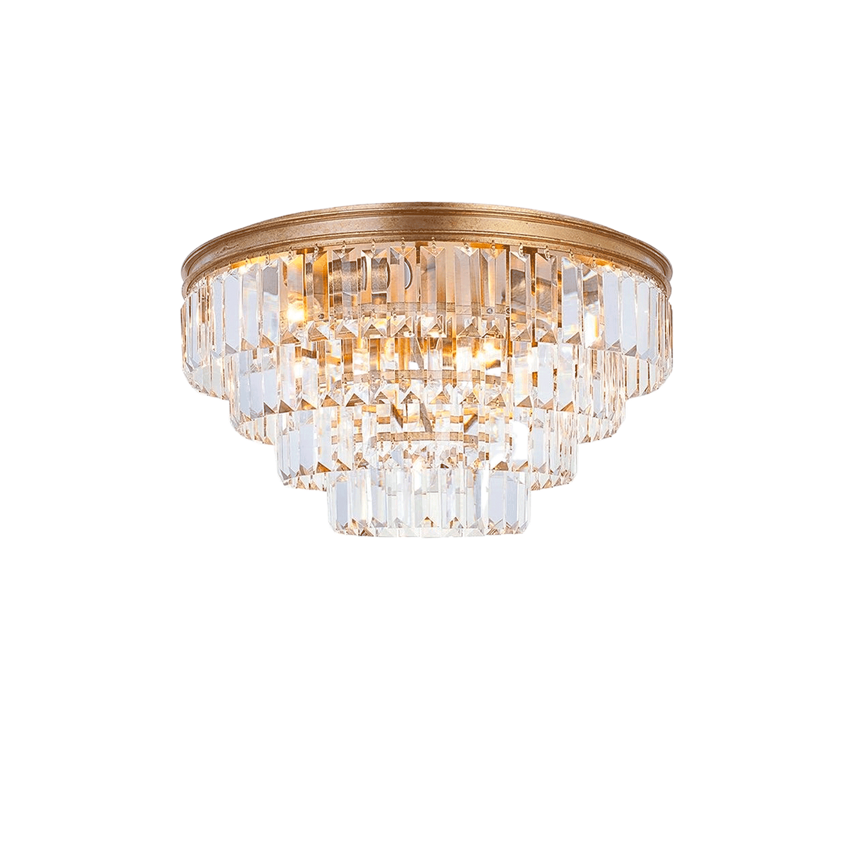 Jordan Collection - Flush Mount Chandelier - Antique Gold - W:50cm gallery detail image