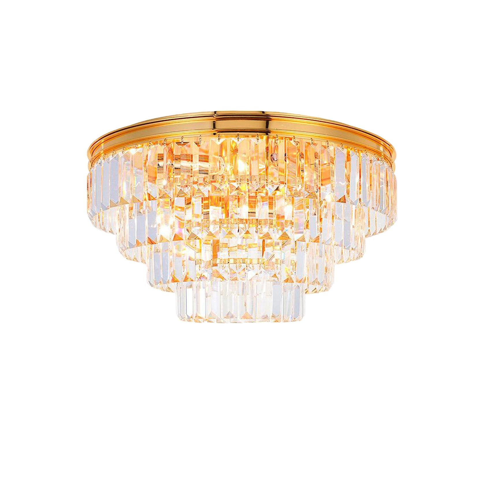 Jordan Collection - Flush Mount Chandelier - Gold Plated - W:50cm gallery detail image
