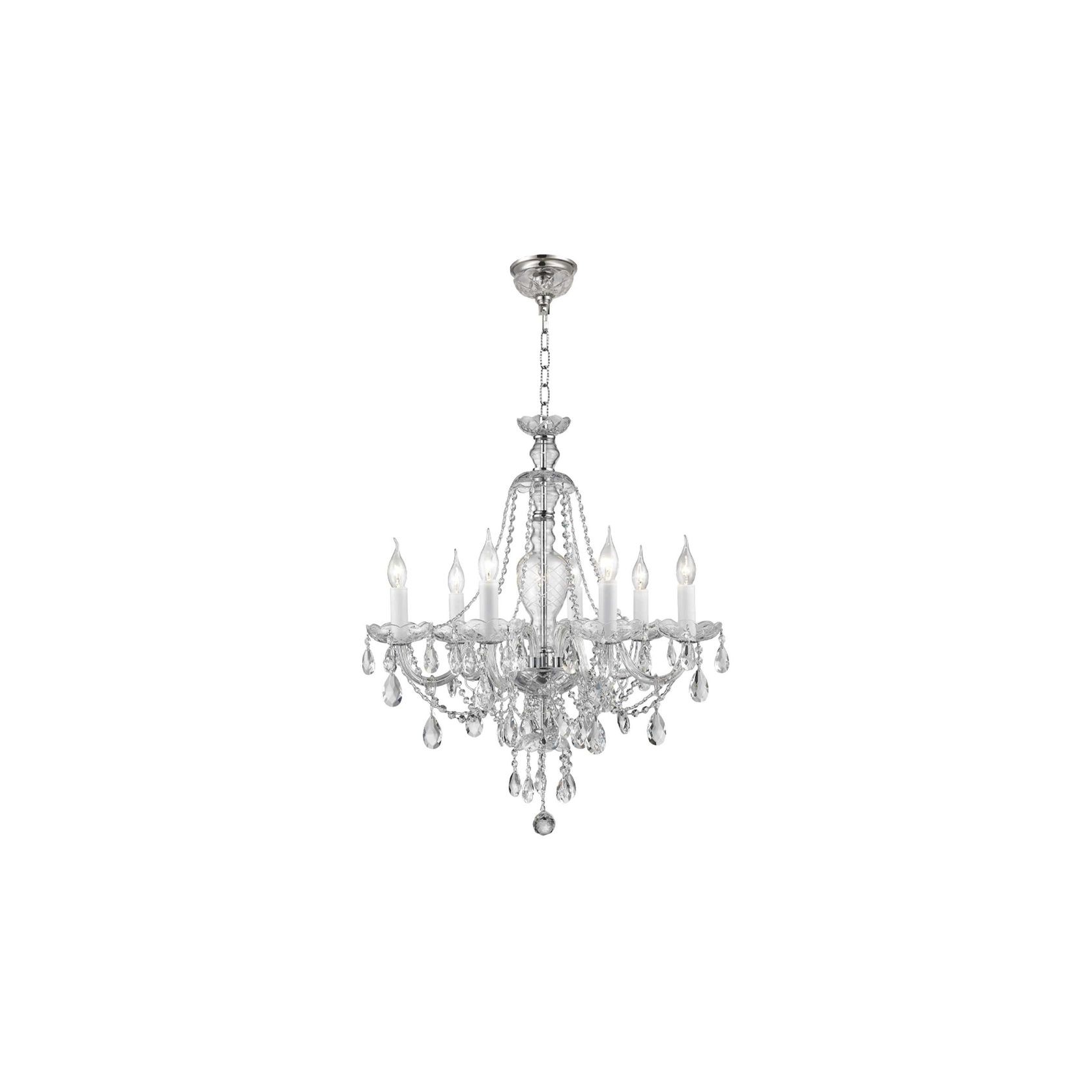 Bohemian Brilliance 7 Arm Crystal Chandelier- Chrome gallery detail image