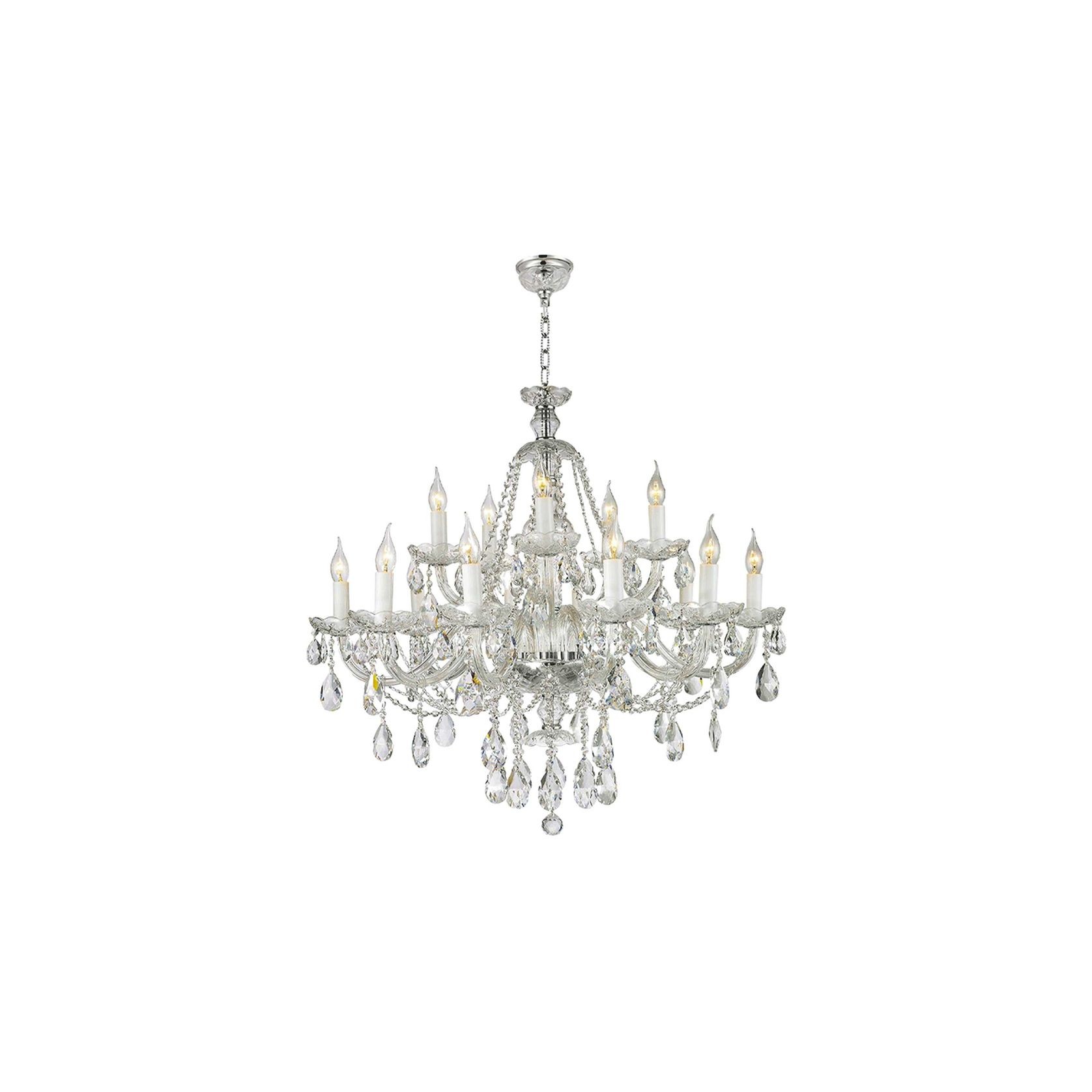 Bohemian Brilliance 15 Arm Crystal Chandelier- Chrome gallery detail image