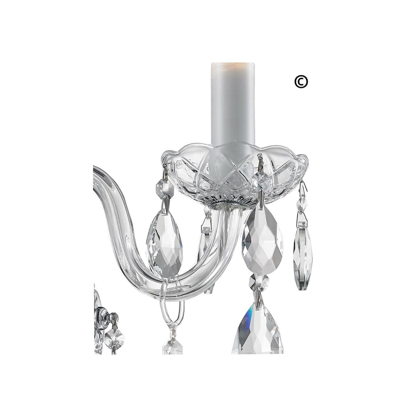 Bohemian Elegance Single Arm Wall Light Sconce- Chrome gallery detail image