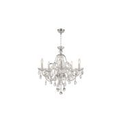 Bohemian Prague 5 Arm Crystal Chandelier - Chrome Fixtures gallery detail image
