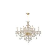 Bohemian Prague 8 Arm Crystal Chandelier - Brass Fixtures gallery detail image