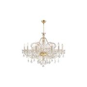 Bohemian Prague 10 Arm Crystal Chandelier - Brass Fixtures gallery detail image