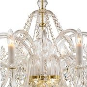 Bohemian Prague 10 Arm Crystal Chandelier - Brass Fixtures gallery detail image