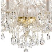 Bohemian Prague 10 Arm Crystal Chandelier - Brass Fixtures gallery detail image
