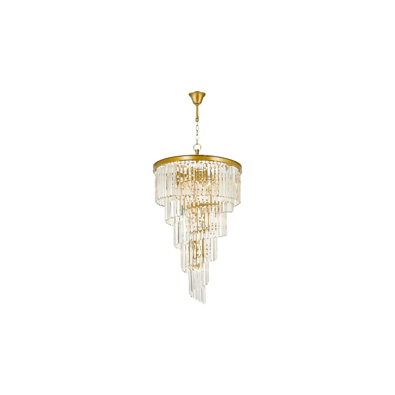 NewYork Oasis Spiral Chandelier - Antique Gold - W:60cm gallery detail image