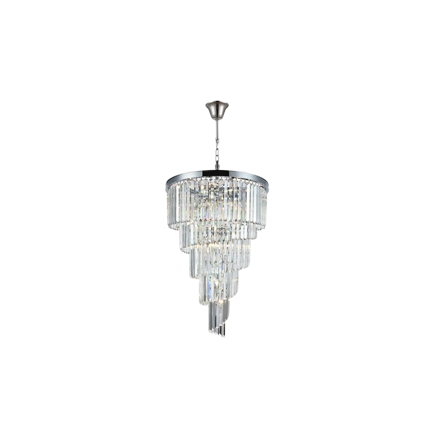 NewYork Oasis Spiral Chandelier - Chrome - W:60cm gallery detail image