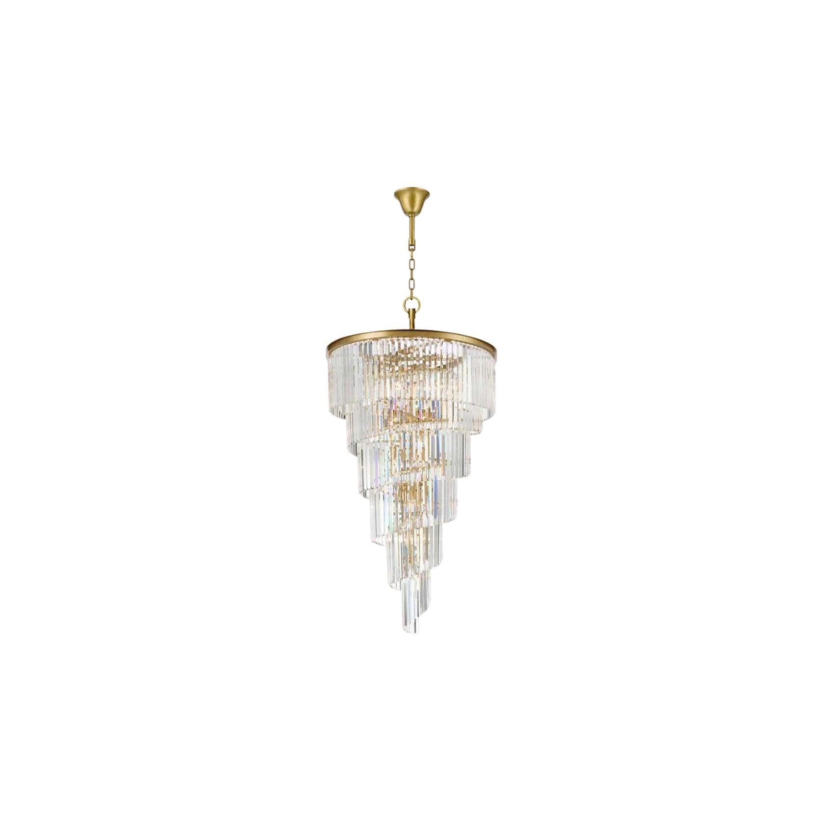 NewYork Oasis Spiral Chandelier - Antique Gold - W:80cm gallery detail image