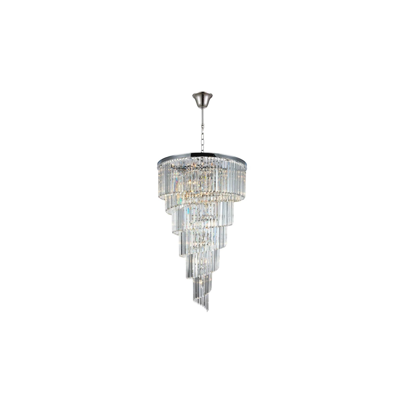 NewYork Oasis Spiral Chandelier - Chrome - W:80cm gallery detail image