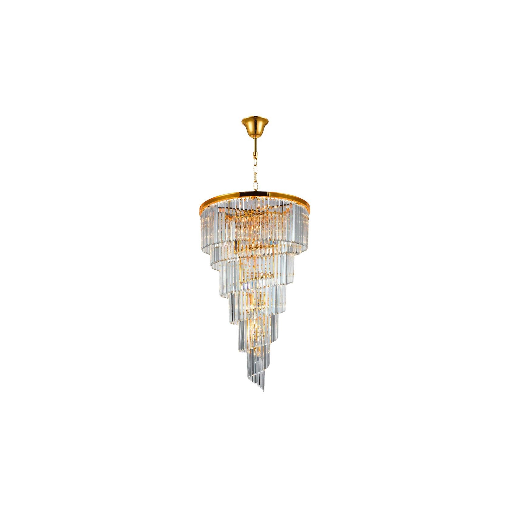 NewYork Oasis Spiral Chandelier - Gold - W:80cm gallery detail image