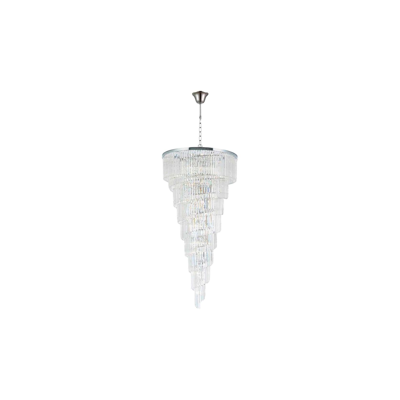 NewYork Oasis Spiral Chandelier - Chrome - Width: 90cm gallery detail image