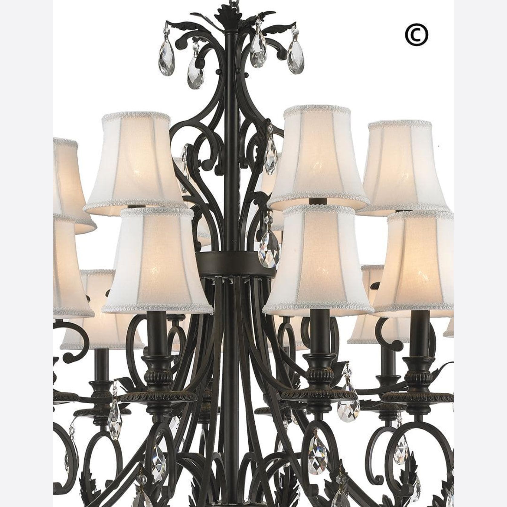 ARIA - Hampton 18 Arm Chandelier - Dark Bronze gallery detail image