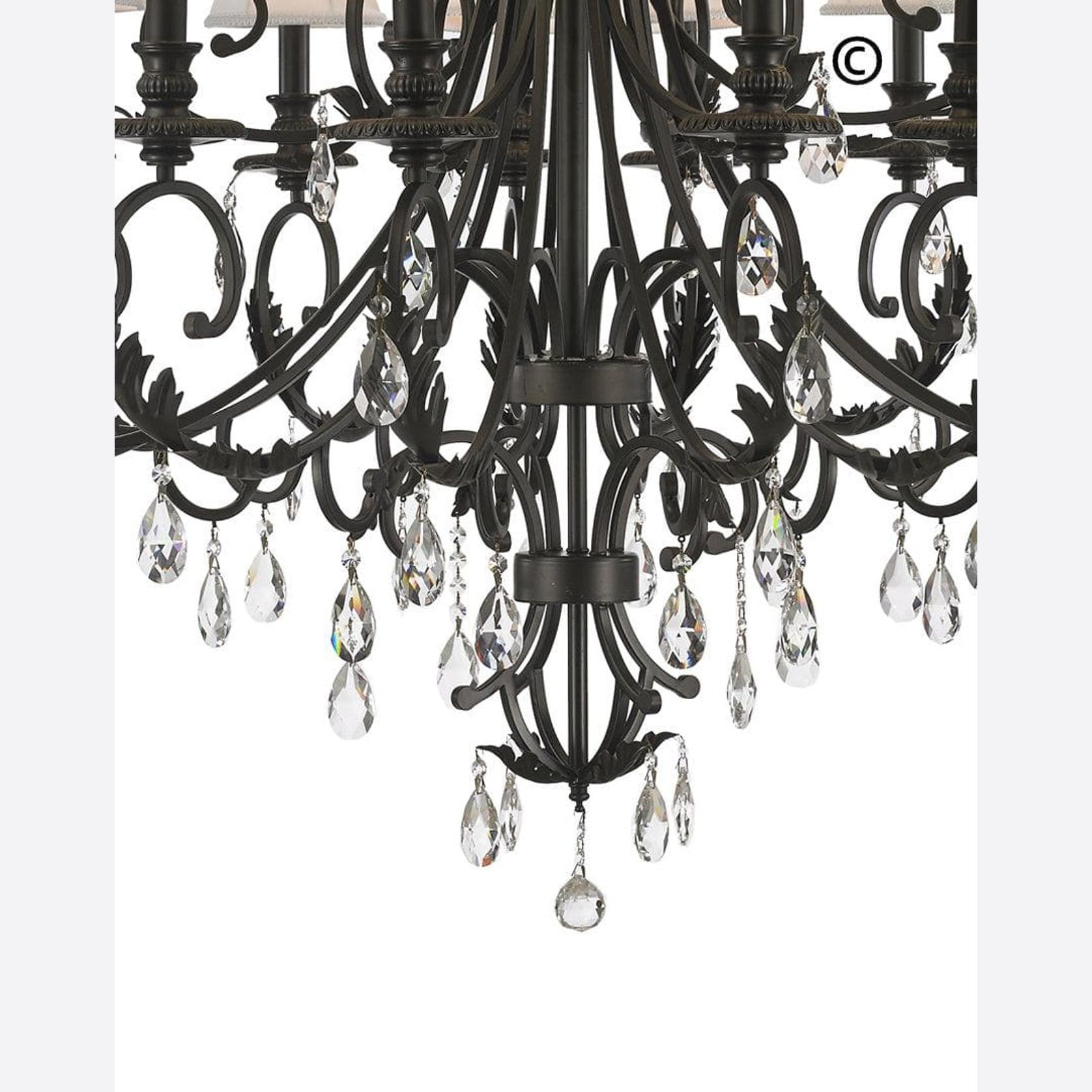 ARIA - Hampton 18 Arm Chandelier - Dark Bronze gallery detail image