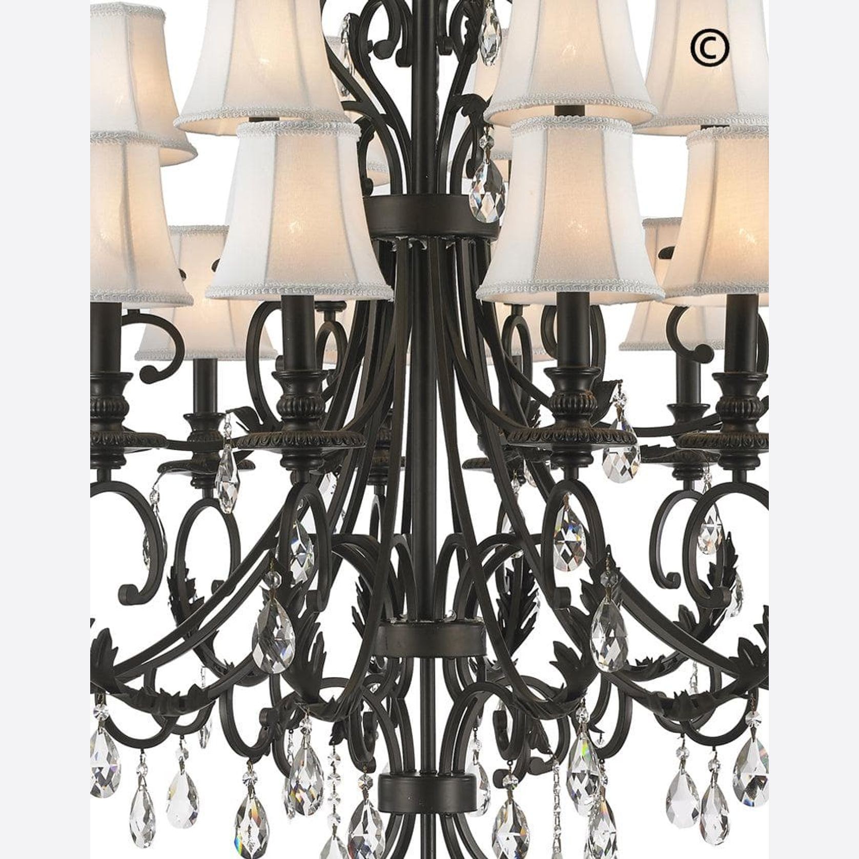 ARIA - Hampton 18 Arm Chandelier - Dark Bronze gallery detail image