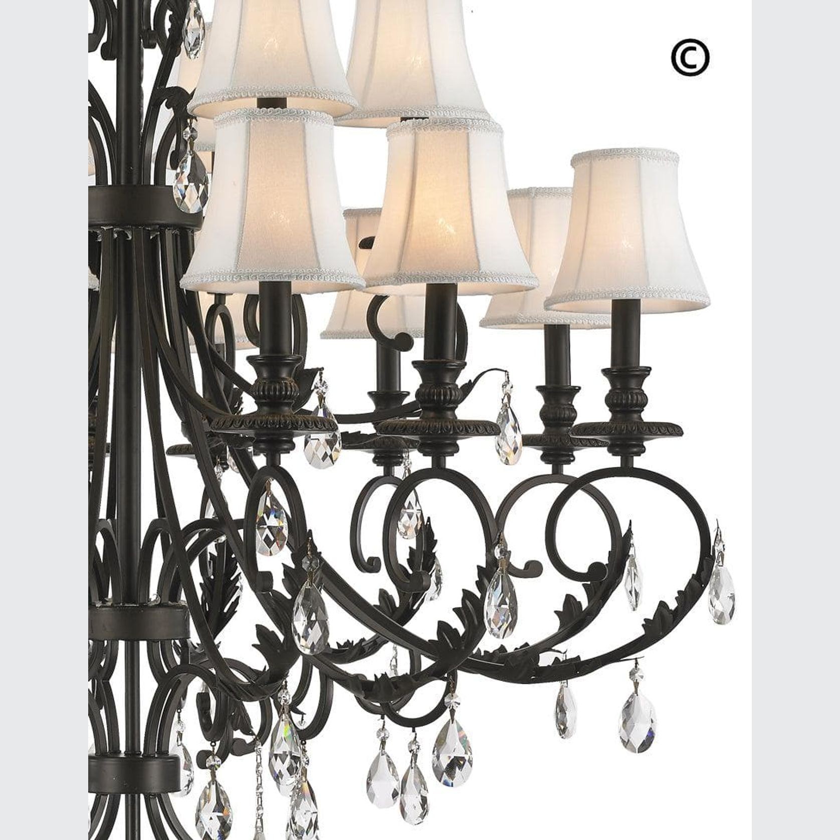 ARIA - Hampton 18 Arm Chandelier - Dark Bronze gallery detail image