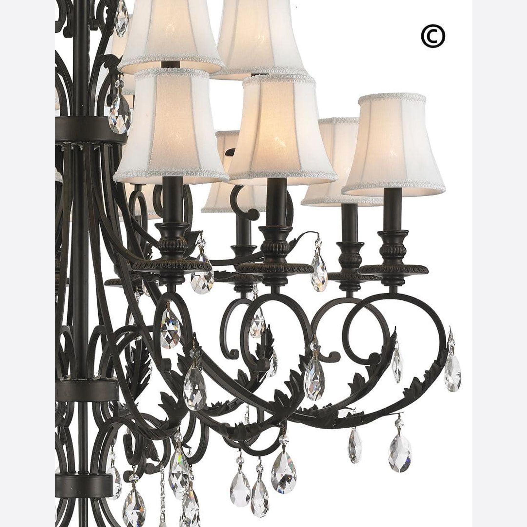 ARIA - Hampton 18 Arm Chandelier - Dark Bronze gallery detail image