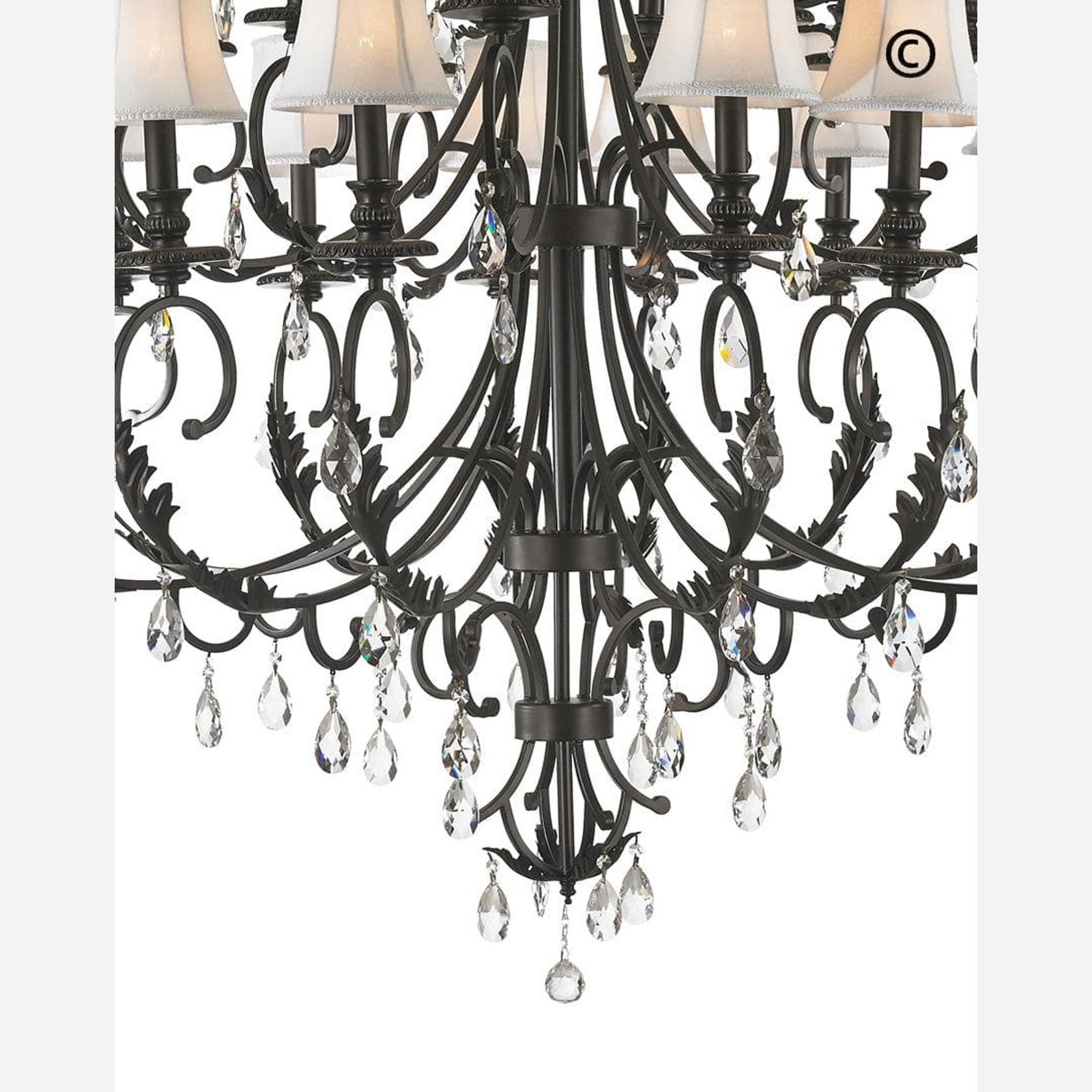 ARIA - Hampton 24 Arm Chandelier - Dark Bronze gallery detail image