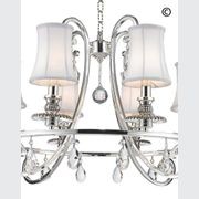 NewYork - Hampton Halo 8 Light Chandelier - Polished Nickel gallery detail image