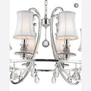 NewYork - Hampton Halo 8 Light Chandelier - Polished Nickel gallery detail image