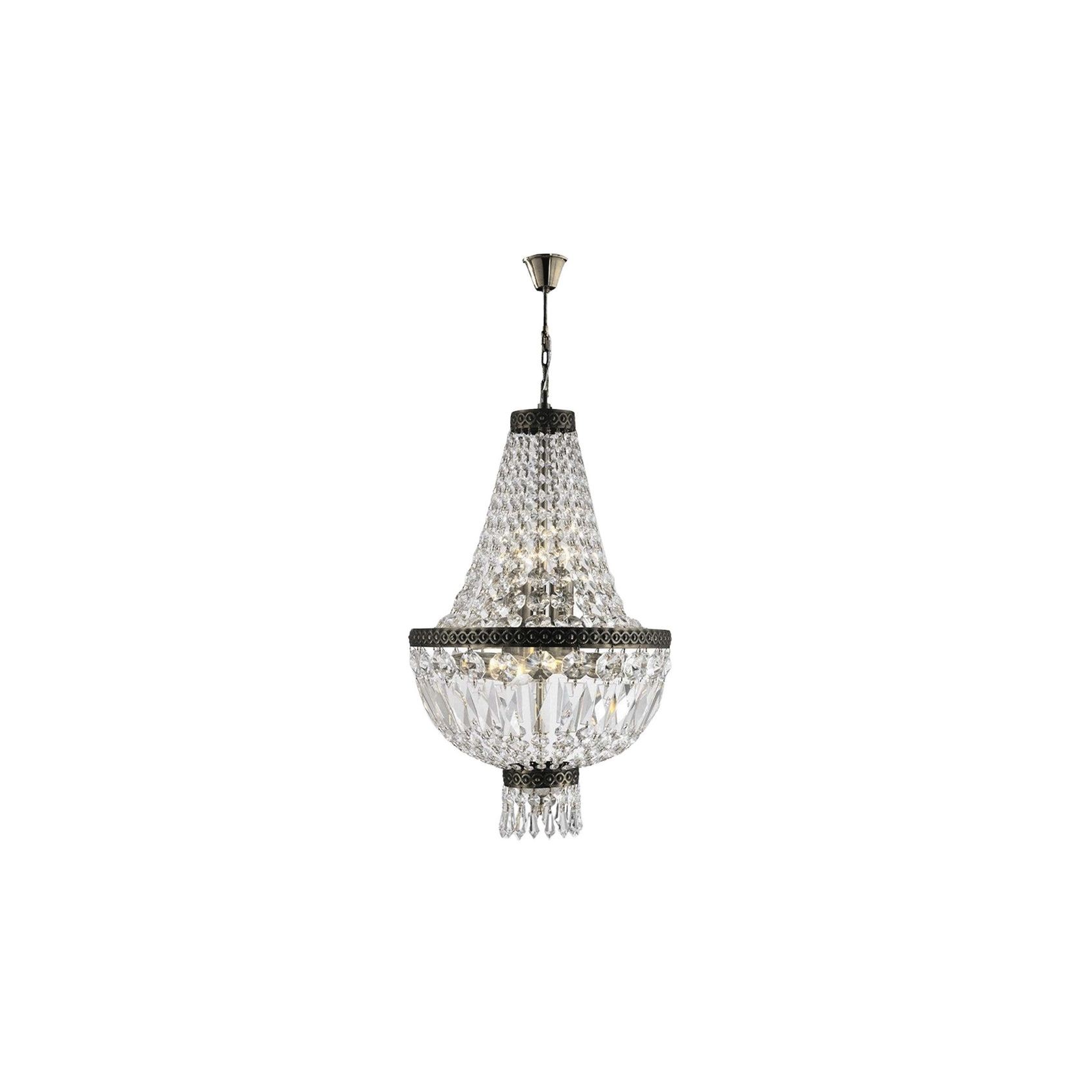 French Basket Chandelier - Antique Bronze - 5 Light gallery detail image