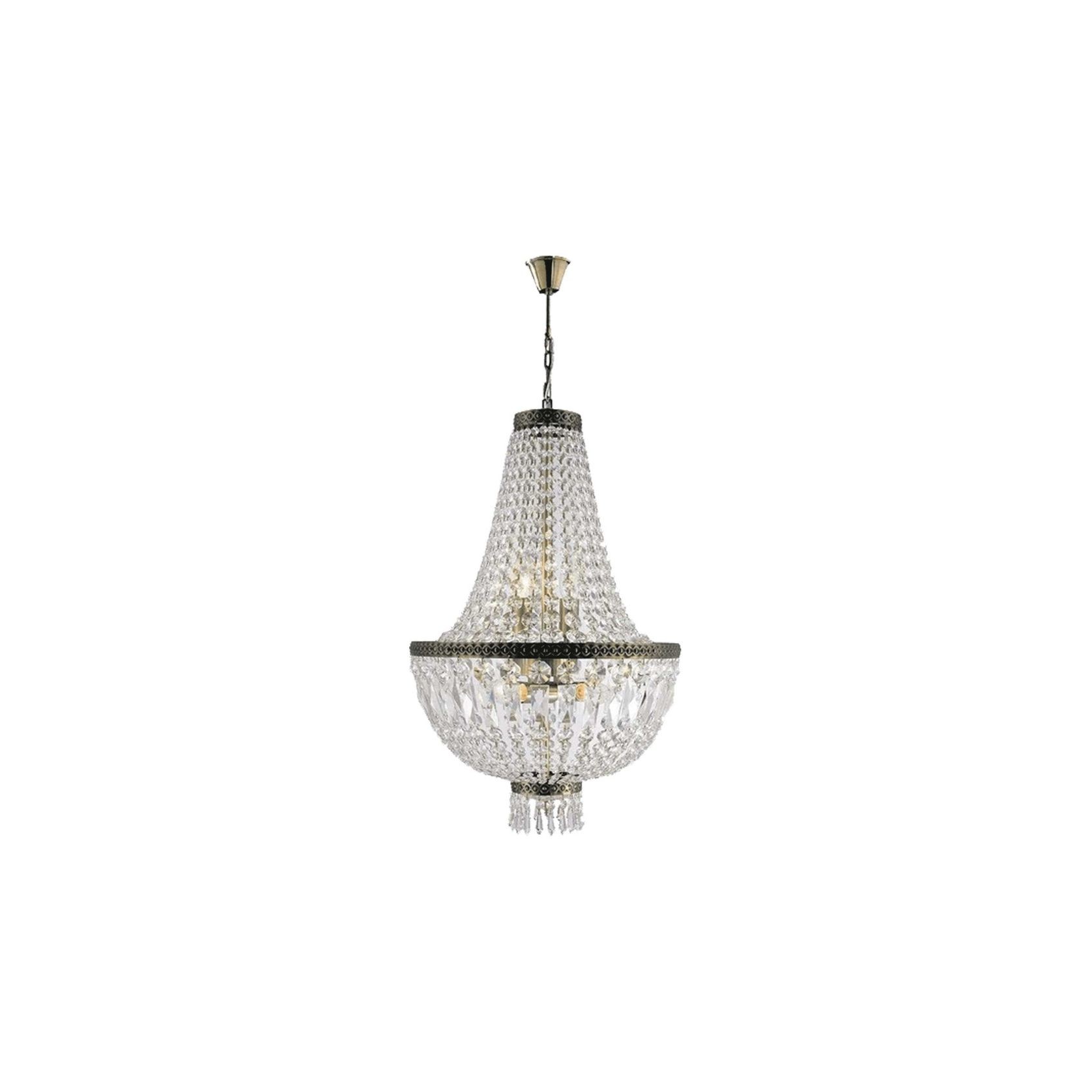 French Basket Chandelier - Antique Bronze - 6 Light gallery detail image