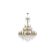 Americana 45 Light Crystal Chandelier - Brass Finish gallery detail image