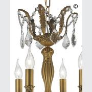 Americana 6 Light Crystal Chandelier - Brass Finish gallery detail image