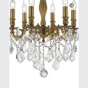 Americana 6 Light Crystal Chandelier - Brass Finish gallery detail image