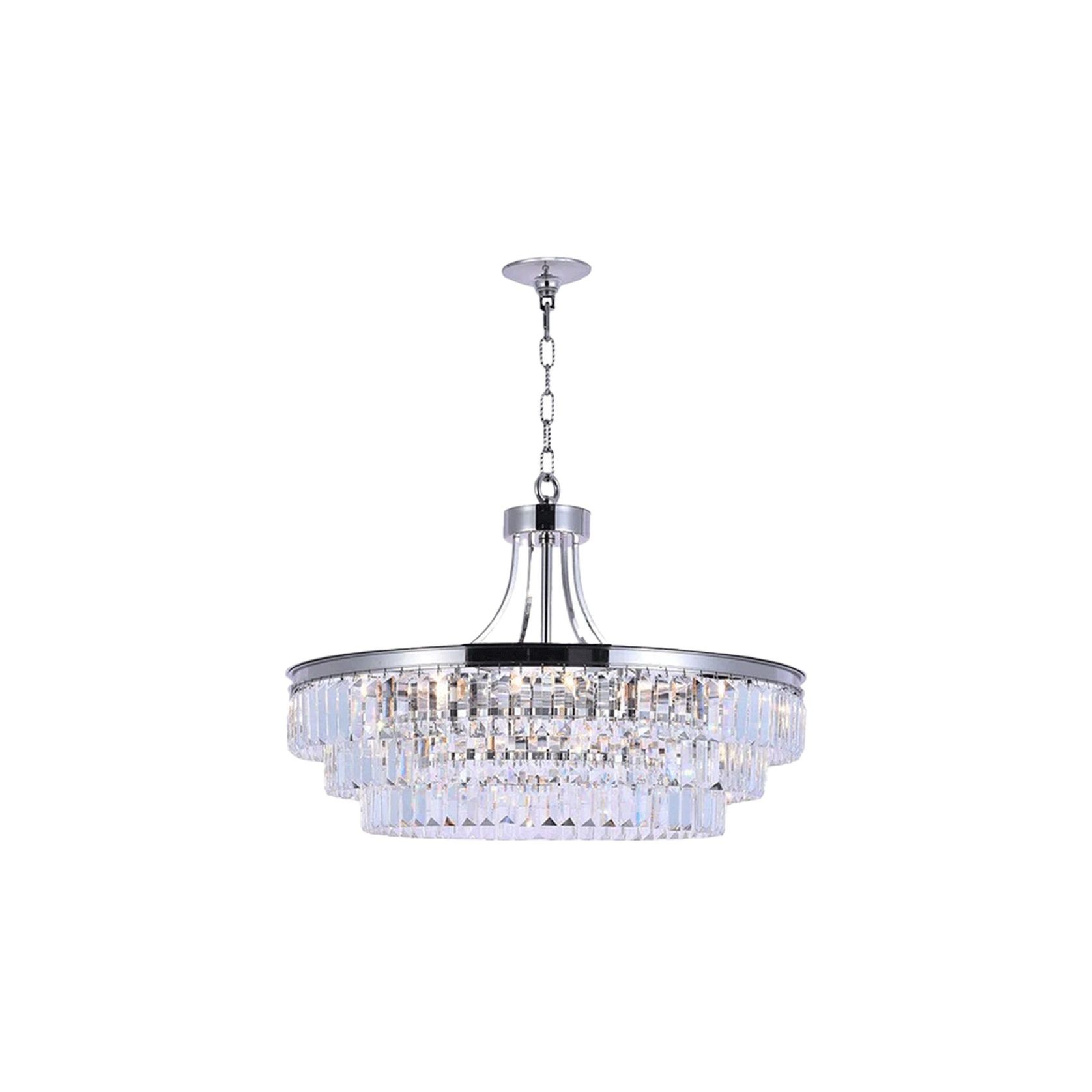 Jordan Collection - Chandelier - Nickel Plated - W:70cm gallery detail image