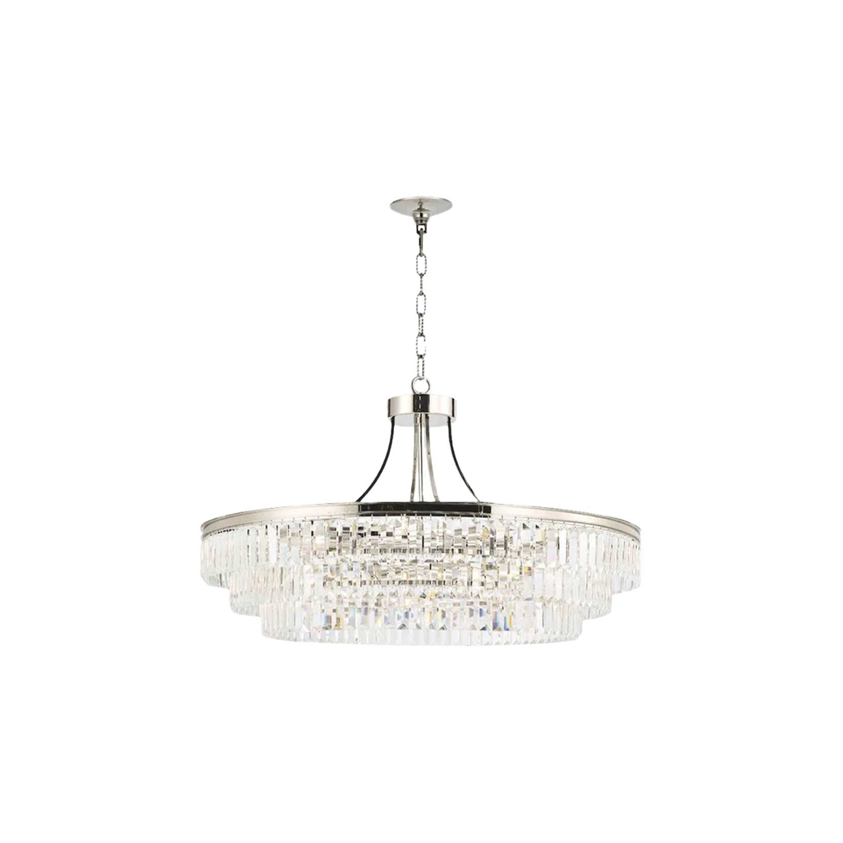 Jordan Collection - Chandelier - Polished Nickel - W:90cm gallery detail image