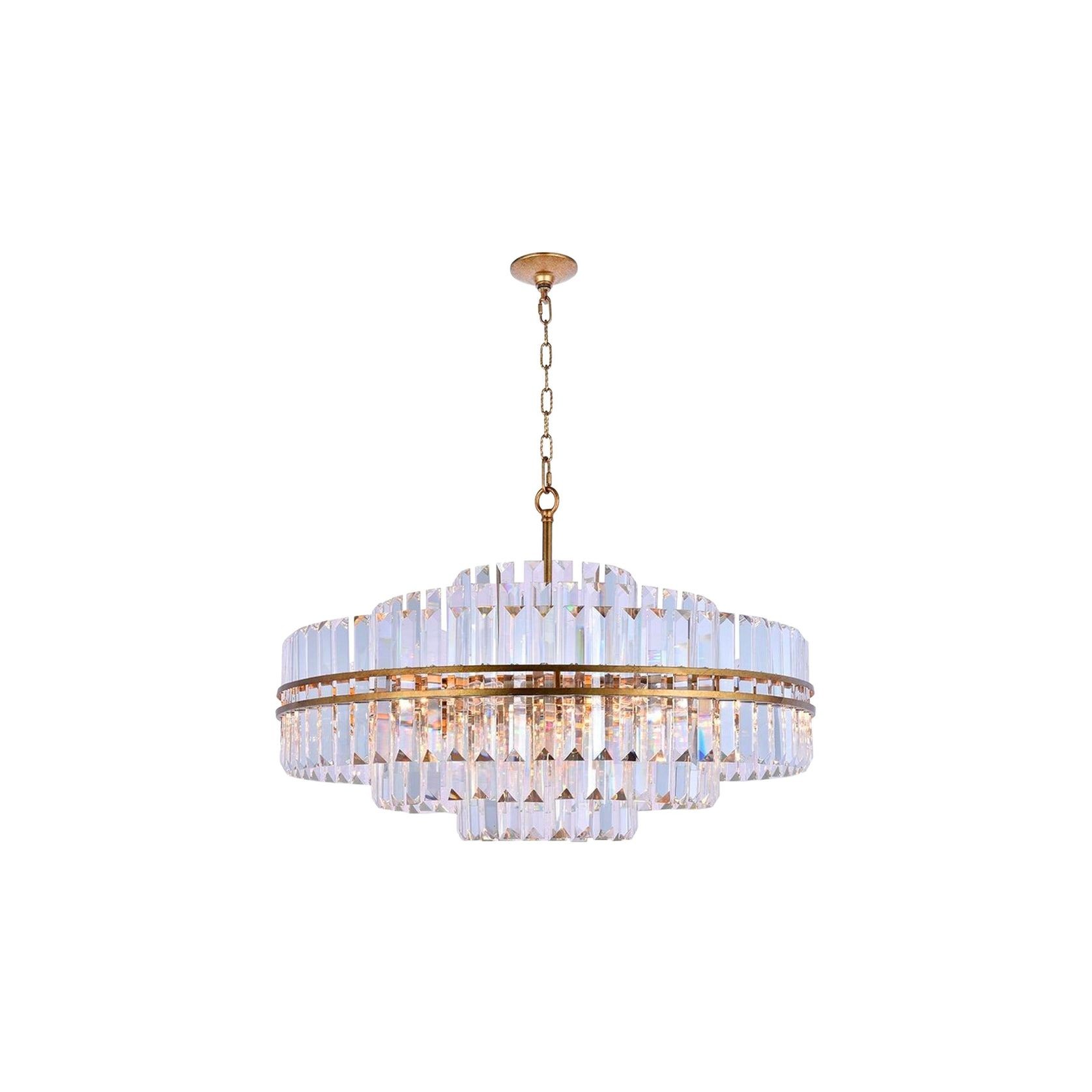 Ashton Collection - Chandelier - Antique Gold - W:80cm gallery detail image