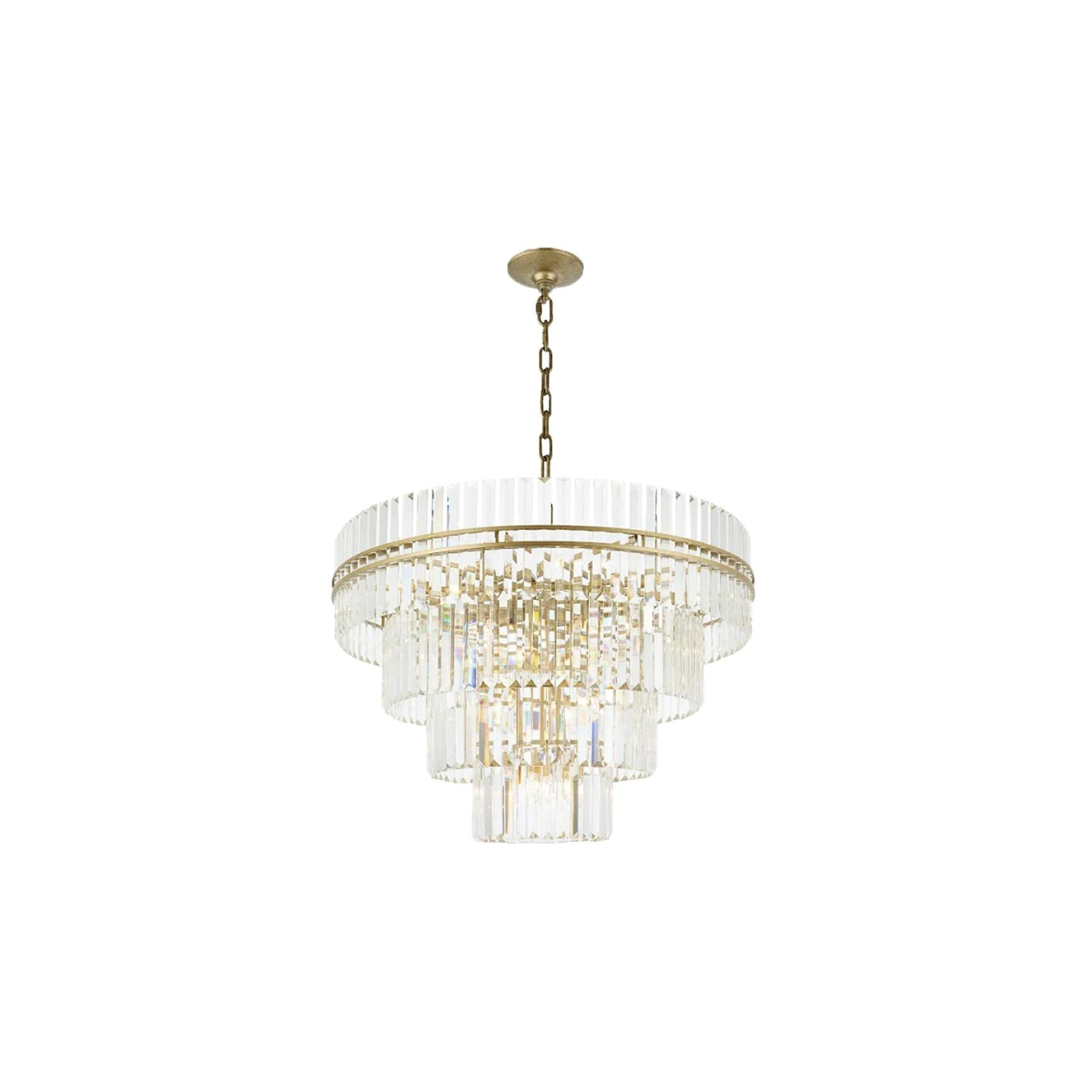 Ashton Collection - Four Tier Chandelier - Antique Gold - W:100cm gallery detail image