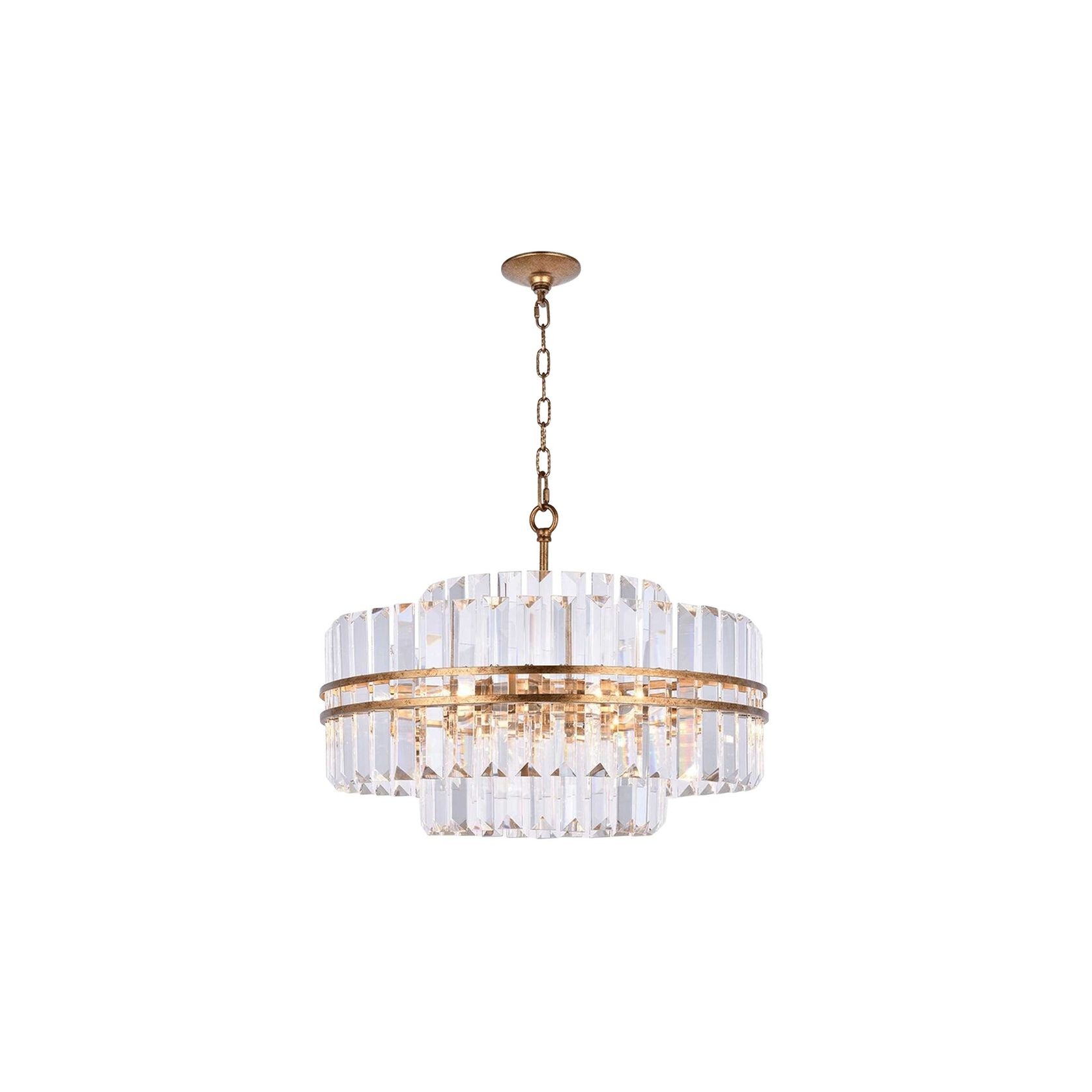 Ashton Collection - Chandelier - Antique Gold Finish - W:55cm gallery detail image