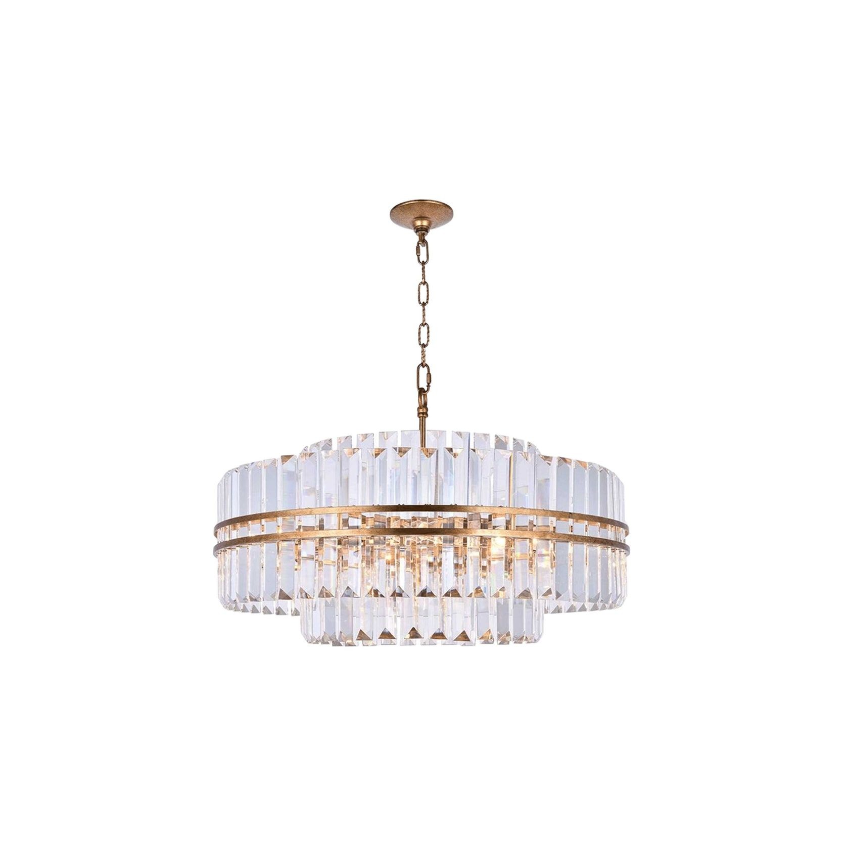 Ashton Collection - Chandelier - Antique Gold Finish - W:68cm gallery detail image