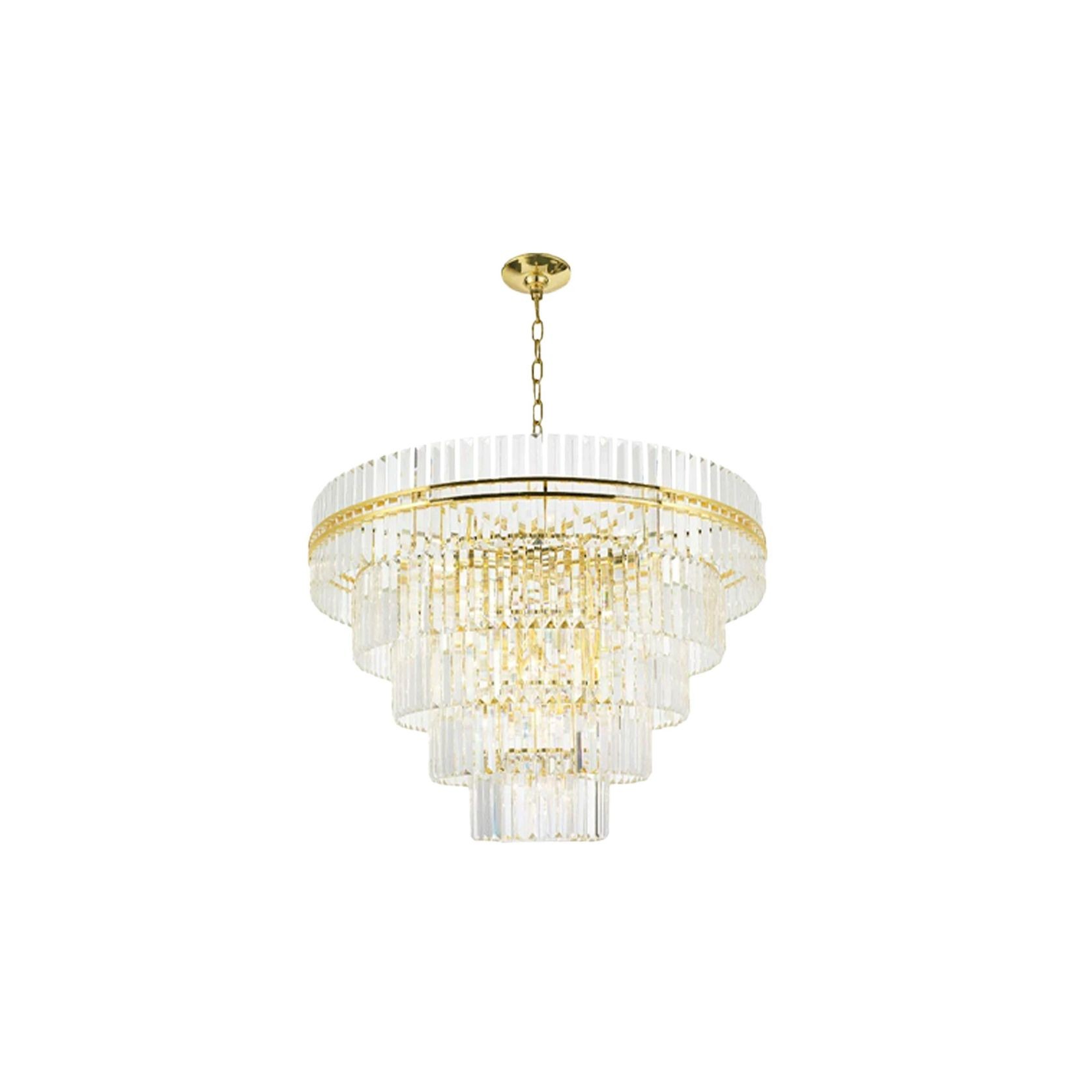 Ashton Collection - Five Tier Chandelier - Gold - W:120cm gallery detail image