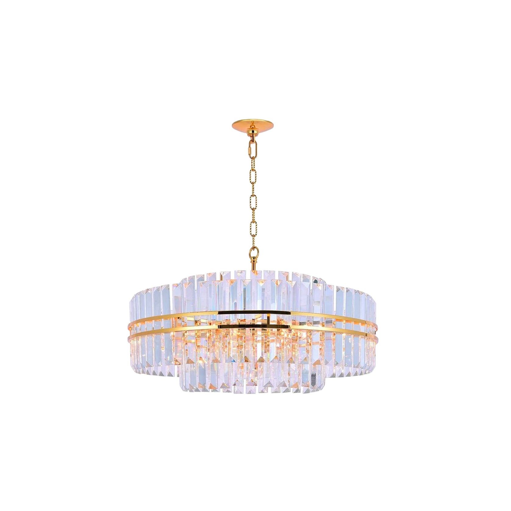 Ashton Collection - Chandelier - Gold Plated - W:68cm gallery detail image