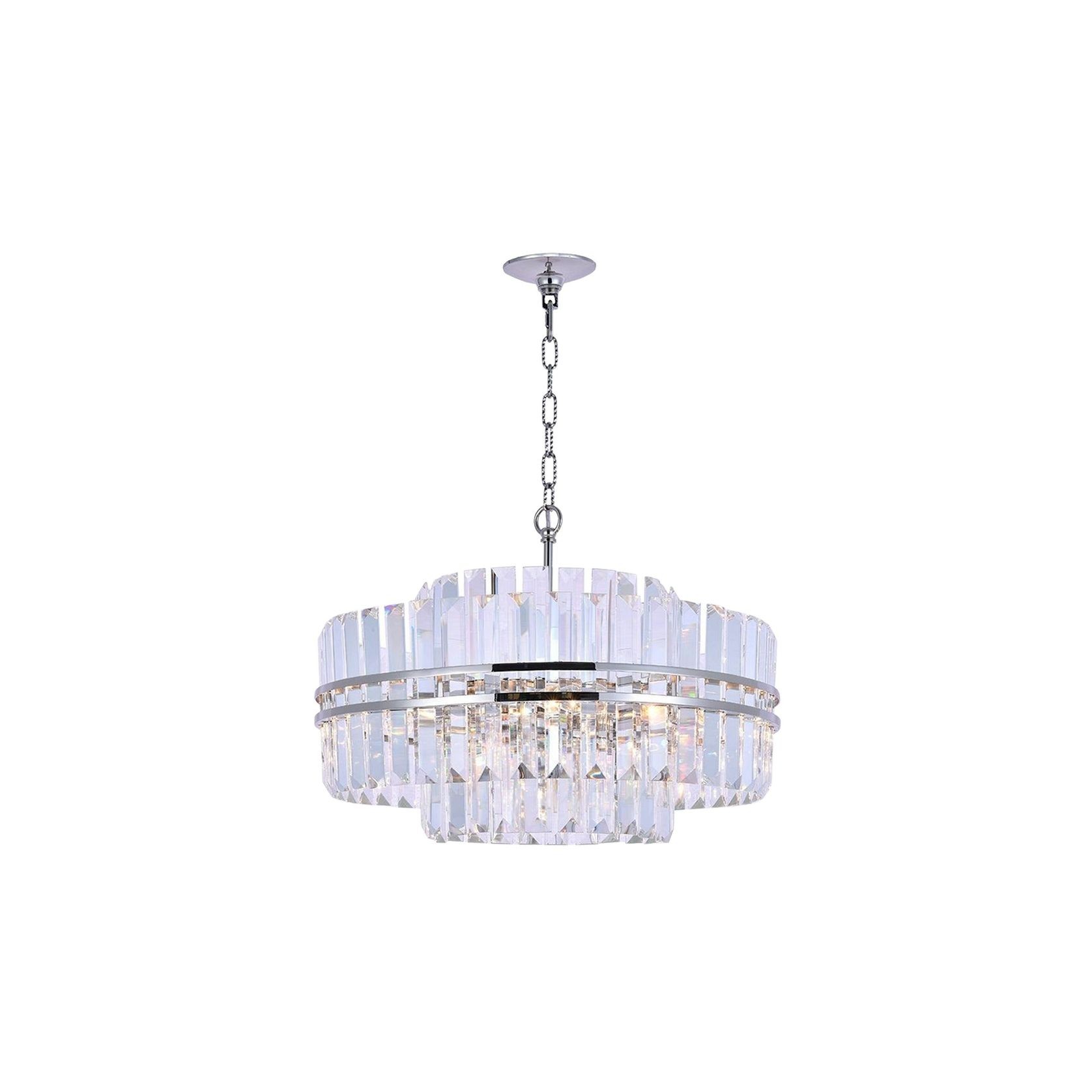 Ashton Collection - Chandelier - Nickel Plated - W:55cm gallery detail image