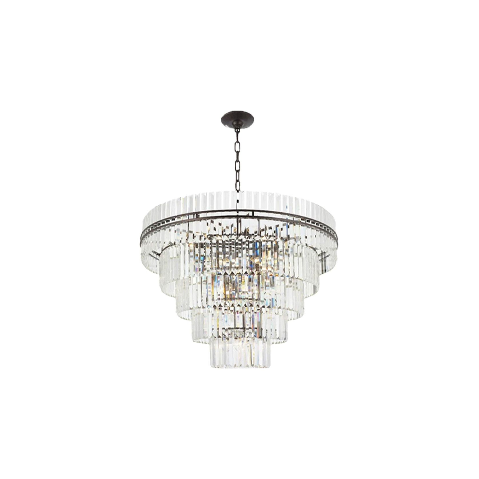 Ashton Collection - Five Tier Chandelier - Warm Bronze - W:120cm gallery detail image