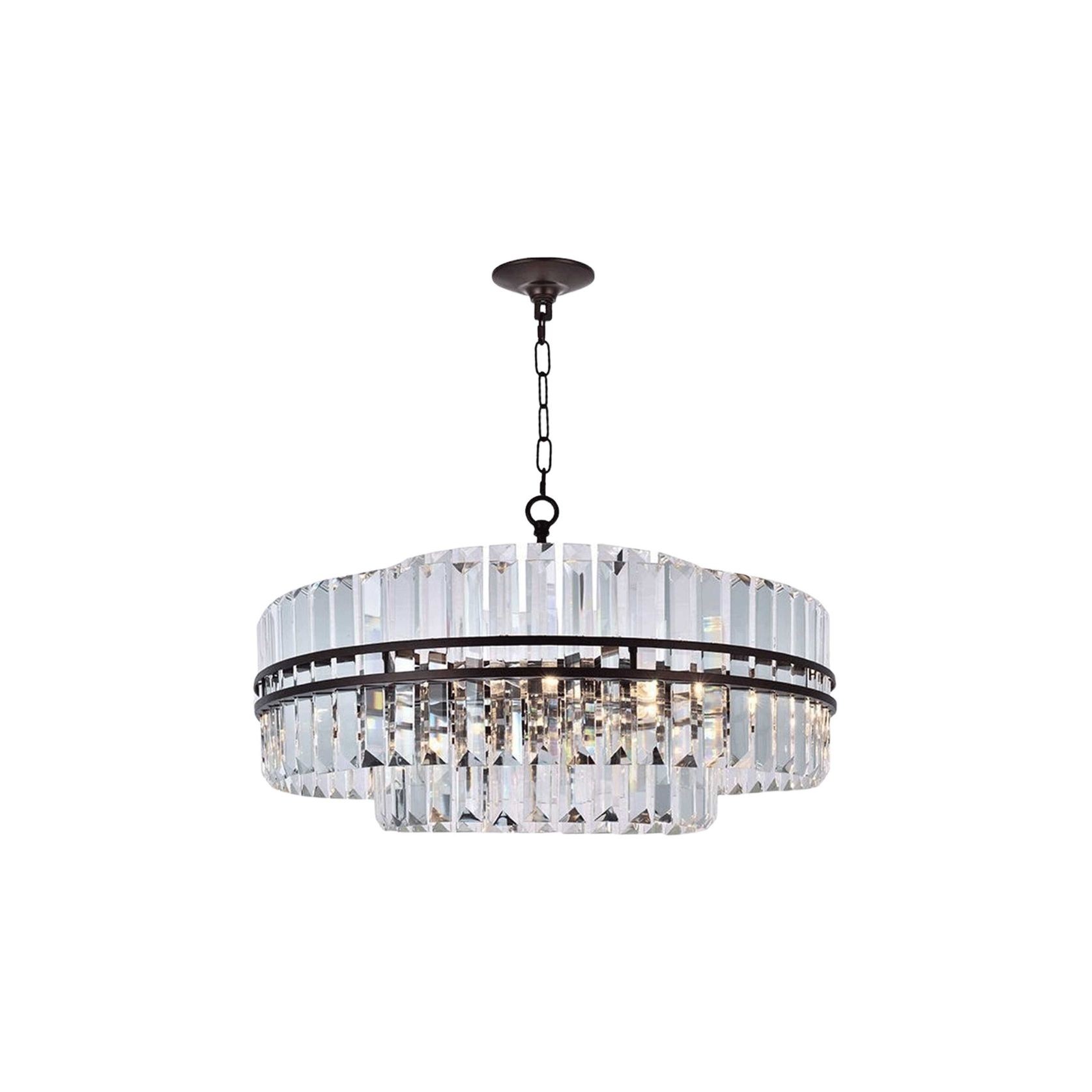 Ashton Collection - Chandelier - Warm Bronze Finish - W:68cm gallery detail image