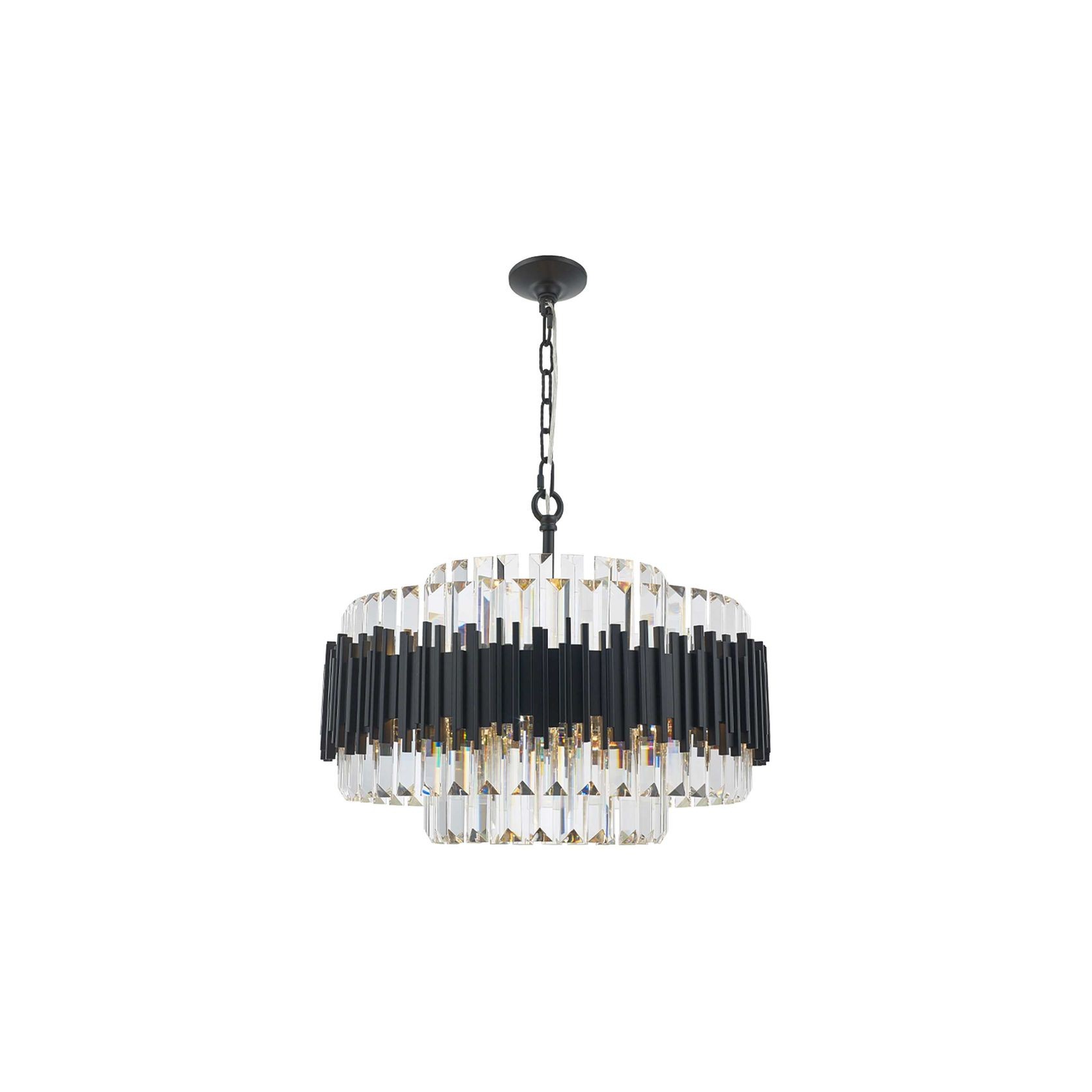 Allegra Collection - 58cm Chandelier - Matte Black gallery detail image
