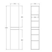 Code Neo Bathroom Tower Cabinet - 2 Colours gallery detail image